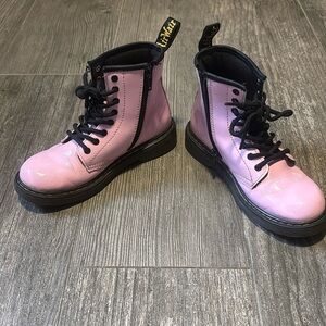 Dr Martens 1460 J Boot Kids Size 2 Pink Glossy Patented Leather